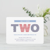 US Flagge Party Einladung (Stehend Vorderseite)