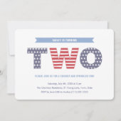 US Flagge Party Einladung (Vorderseite)