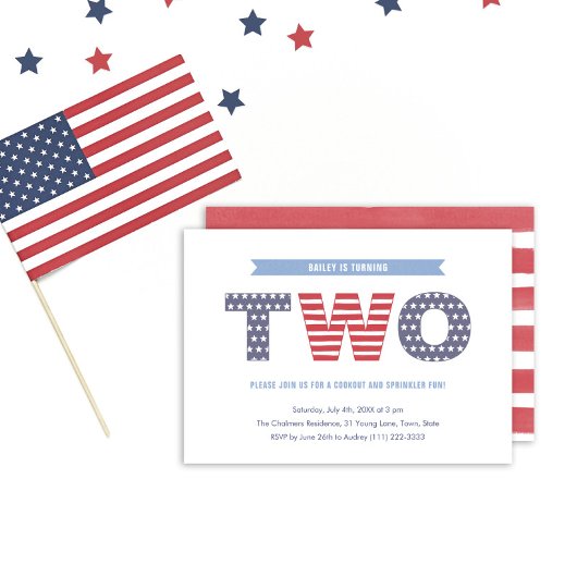 US Flagge Party Einladung