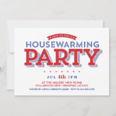 US Flagge Party Einladung (Vorderseite)