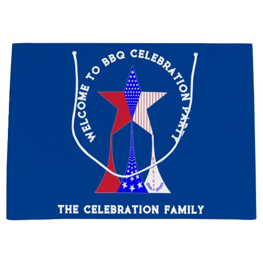 US Flagge Patriot Große Geschenktüte (Vorderseite)