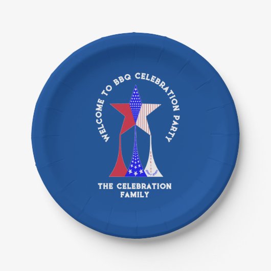 US Flagge Patriot Pappteller (Vorderseite)