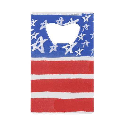 US Flagge, Patriotic, 4. Juli Geldbeutel Flaschenöffner (Vorderseite)