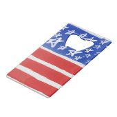 US Flagge, Patriotic, 4. Juli Geldbeutel Flaschenöffner (Vorderseite Schrägansicht)