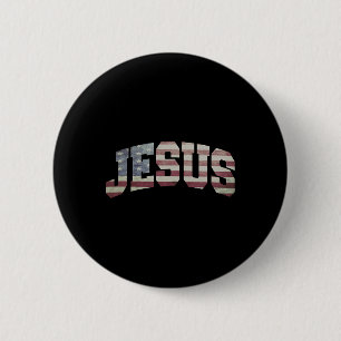 US-Flagge Patriotic 4. Juli Jesus Button