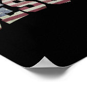 US-Flagge Patriotic 4. Juli Jesus Poster (Ecke)