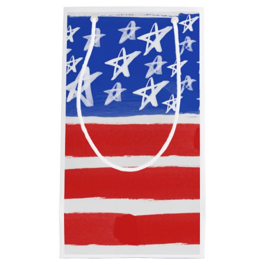 US Flagge, Patriotic, 4. Juli Kleine Geschenktüte (Vorderseite)