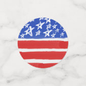 US Flagge, Patriotic, 4. Juli Konfetti (Klein Vorderseite)