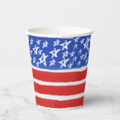 US Flagge, Patriotic, 4. Juli Pappbecher (Vorderseite)