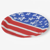 US Flagge, Patriotic, 4. Juli Pappteller (Schrägansicht)