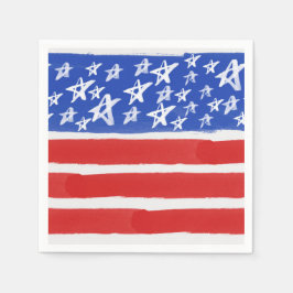 US Flagge, Patriotic, 4. Juli Serviette
