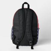 US Flagge Patriotic American Flag Monogram Bedruckter Rucksack (Rückseite)