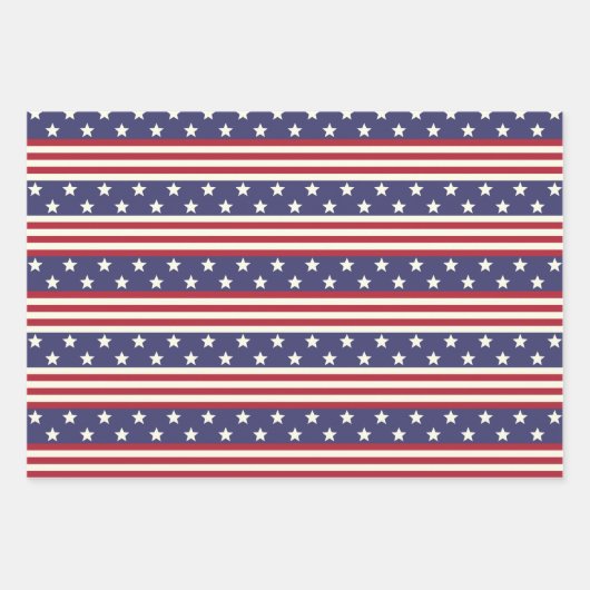 US Flagge Patriotic American Flag USA Geschenkpapier Set (Vorderseite)