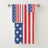US Flagge Patriotic Badhandtuch Set (Insitu)