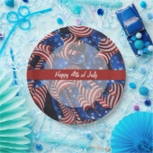 US Flagge Patriotic Curls Papier Teller (Party)