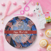 US Flagge Patriotic Curls Papier Teller (Party)
