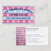 US Flagge Patriotic Red White und Blue Visitenkarte (Vorne/Hinten)