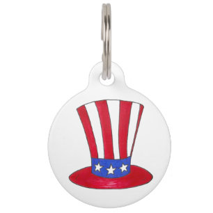 US Flagge Patriotic Uncle Sam Tophat Sammy Tiermarke