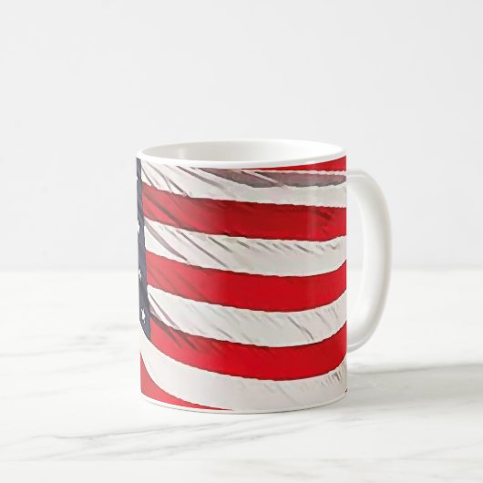 US-Flagge Patriotisch Kaffeetasse (VorderseiteRechts)