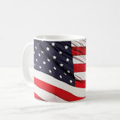 US-Flagge Patriotisch Kaffeetasse (Vorderseite Links)