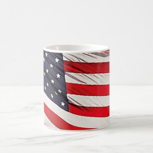 US-Flagge Patriotisch Kaffeetasse (Mittel)