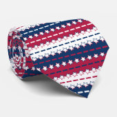 US Flagge - Patriotisch - Rotes Weiß Blau Krawatte (Gerollt)