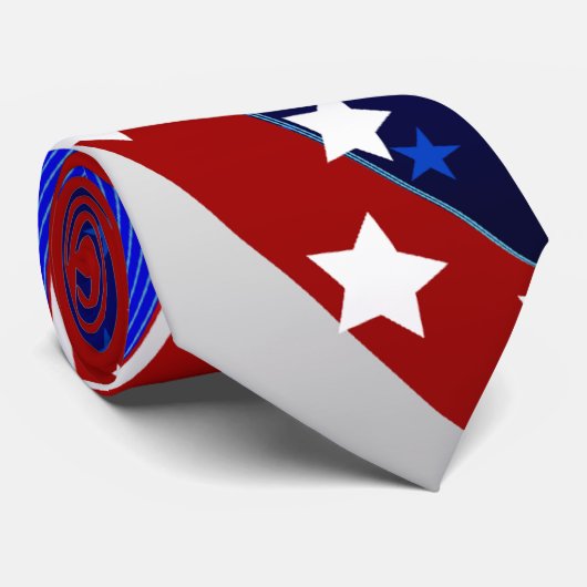 US Flagge Patriotisch - Unabhängigkeitstag 2 Krawatte (Gerollt)