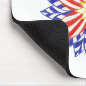 US Flagge Patriotische Blume Mousepads (Ecke)