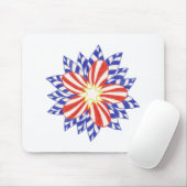 US Flagge Patriotische Blume Mousepads (Mit Mouse)