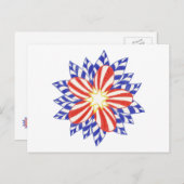 US Flagge Patriotische Blume Postkarten (Vorne/Hinten)