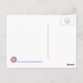 US Flagge Patriotische Blume Postkarten (Rückseite)