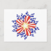 US Flagge Patriotische Blume Postkarten (Vorderseite)