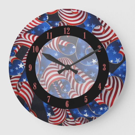 US Flagge Patriotische Kurven rund um die Uhr (Vorderseite)
