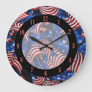 US Flagge Patriotische Kurven rund um die Uhr