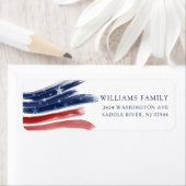 US Flagge - Patriotische Rücksendeadresse (Insitu)