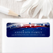 US Flagge - Patriotische Rücksendeadresse (Insitu)