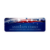 US Flagge - Patriotische Rücksendeadresse (Vorne)