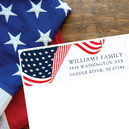 US Flagge - Patriotische Rücksendeadresse