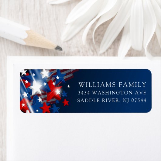 US Flagge - Patriotische Rücksendeadresse (Insitu)