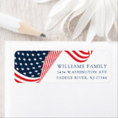 US Flagge - Patriotische Rücksendeadresse (Insitu)