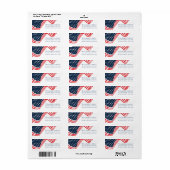 US Flagge - Patriotische Rücksendeadresse (Vorne)