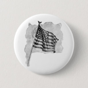 US-Flagge Patriotische Vintage Kunst Button