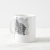 US-Flagge Patriotische Vintage Kunst Kaffeetasse (Vorderseite Links)