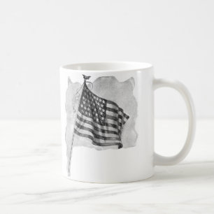 US-Flagge Patriotische Vintage Kunst Kaffeetasse