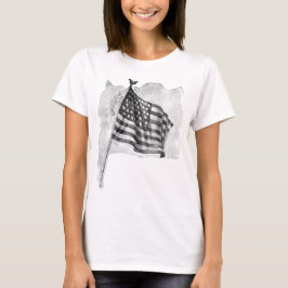 US-Flagge Patriotische Vintage Kunst T-Shirt