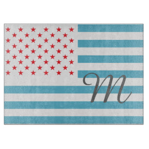 US Flagge personalisiert Schneidebrett