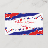 US FLAGGE PERSONALISIERTE TABELLE PLATZKARTE (Rückseite)