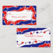 US FLAGGE PERSONALISIERTE TABELLE PLATZKARTE (Vorne/Hinten)