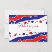 US FLAGGE PERSONALISIERTE TABELLE RSVP KARTE (Rückseite)