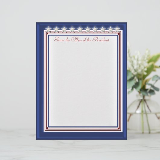 US Flagge (Personalisiertes Scrapbook Paper) Briefkopf (Stehend Vorderseite)